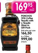 Ponchos 1910 Coffee Tequila with a Tequila Glass in Gift Pack-750ml