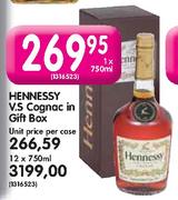 Hennessy V.S Cognac in Gift Box-750ml