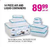 14 Piece Air & Liquid Containers