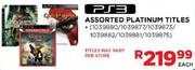 PS3 Assorted Platinum Titles-Each