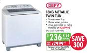 Defy Metallic Twin Tub-13kg