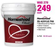 Homestead 20L Acrylic PVA-Each