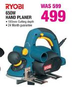 Ryobi 650W Hand Planer-Each