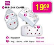 Simple Choice Triple 6A Adaptor-Each