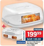 Sistema Cake Storer Plus Baker Split-630ml Free
