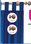 W34mm ooden Curtain Rods-3m