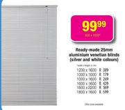 Ready-Made 25mm Aluminium Venetian Blinds-600x1000mm