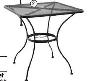 Ferrace Leisure Wrought  Iron Square Table-Each