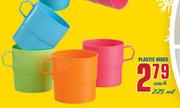 Plastic Mugs-225ml Each
