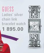 Guess Ladies Silver Chain Link Bracelet Watch