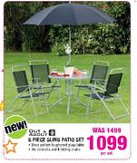 Out & About 6 Piece Sling Patio Set-Per Set