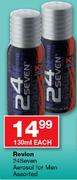 Revlon 24Seven Aerosol For Men Assorted-130ml Each