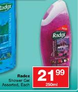 Radox Shower Gel Assorted-250ml Each