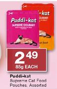 Puddi Kat Supreme Cat Food Pouches Assorted-85g Each