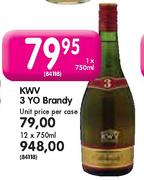 KWV 3 YO Brandy-750ml
