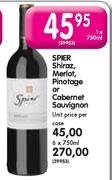 Spier Shiraz, Merlot, Pinotage Or Cabernet Sauvignon-6x750ml Each