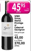 Spier Shiraz, Merlot, Pinotage Or Cabernet Sauvignon-750ml