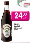 Roses Cordial-750ml Each