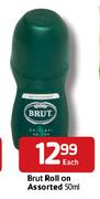 Brut Roll On Assorted-50ml Each
