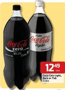 Coca-Cola Light,Zero Or Tab-2 Litre Each