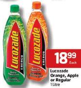 Lucozade Orange, Apple Or Regular-1L Each