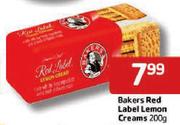 Bakers Red Label Lemon Creams-200Gm