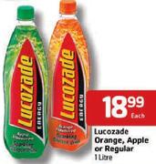 Lucozade Orange, Apple Or Regular 1L-Each