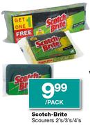 Scoth-Brite-Scourers-2's/3's/4's-Per Pack