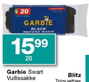 Garbie Swart Vullissakke-20's