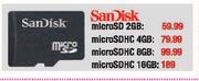 SanDisk MicroSD 2GB - Each