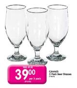 Cannes 3 Pack Beer Glasses