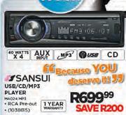Sansui USB/CD/MP3 Player-MA024MP3