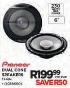 Pioneer Dual Cone Speakers-TS-1614 Per Pair