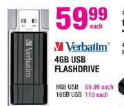 Verbatim 4GB USB Flashdrive-Each