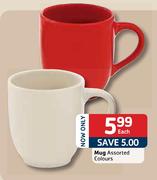 Mug Assorted Colours-Each