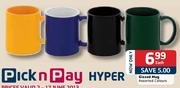 Glazed Mug Assorted Colours-Each