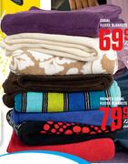Printed Coral Fleece Blankets-125x150cm Each