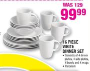 16 Piece White Dinner Set