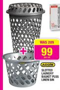 Addis Slotted Laundry Basket Plus Linen Bin-Per Set