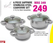 Tissolli 6 Piece Sapphire Stainless Steel Cookware Set 