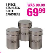 3 Piece Stainless Steel Canisters