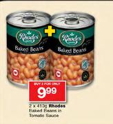 Rhodes Baked Beans In Tomato Sauce-2x410g