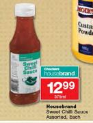 Housebrand Sweet Chilli Sauce Assorted-375ml Each