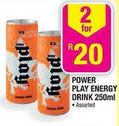 Power Play Energy Drink Assorted-2x250ml