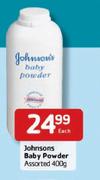 Johnsons Baby Powder Assorted-400g Each