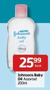 Johnsons Baby Oil Assorted-200ml Each