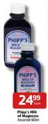 Phipp's Milk Of Magnesia-100ml Each