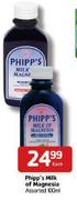 Phipp's Milk Of Magnesia Assorted - 100ml Each