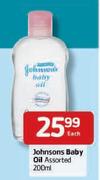 Johnsons  Baby Oil Assorted-200ml Each