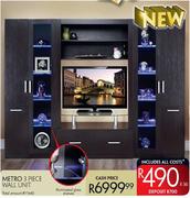 Metro 3 Piece Wall Unit